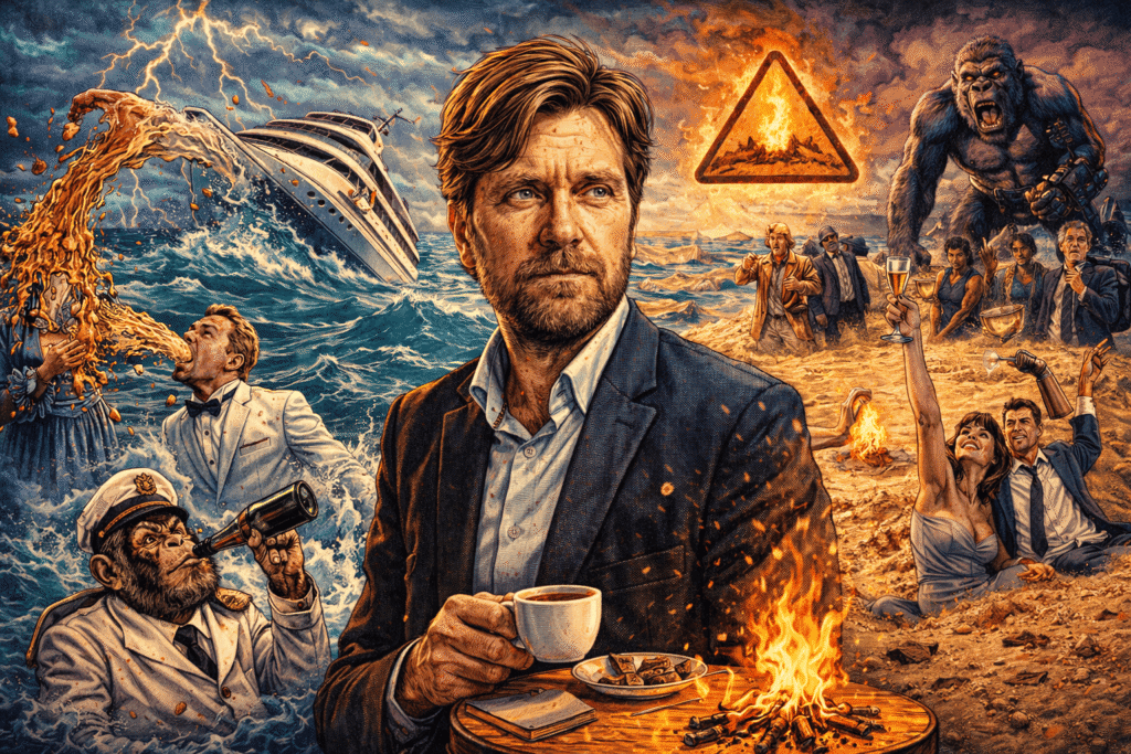 "تصميم صورة سوريالية أفقية للمخرج السويدي روبن أوستلوند"