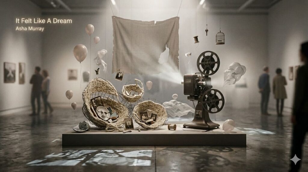 (صورة تعبيرية تمزج بين الفن السريالي والسينما لمعرض آشا موراي "شعرت وكأنه حلم")