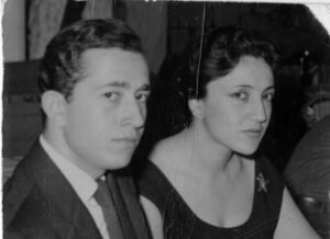 Author Colette Khoury and designer Esmat Amirlai in 1958, a cultural milestone in Syrian literature.