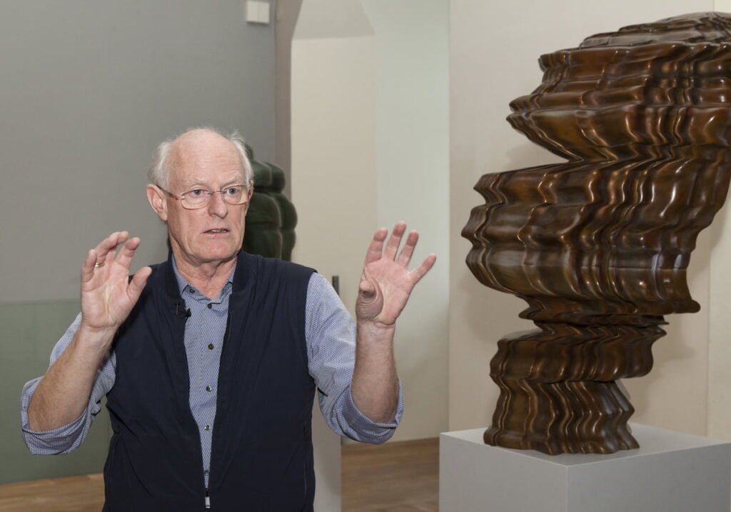 Portrait of British contemporary sculptor Tony Cragg during a public appearance